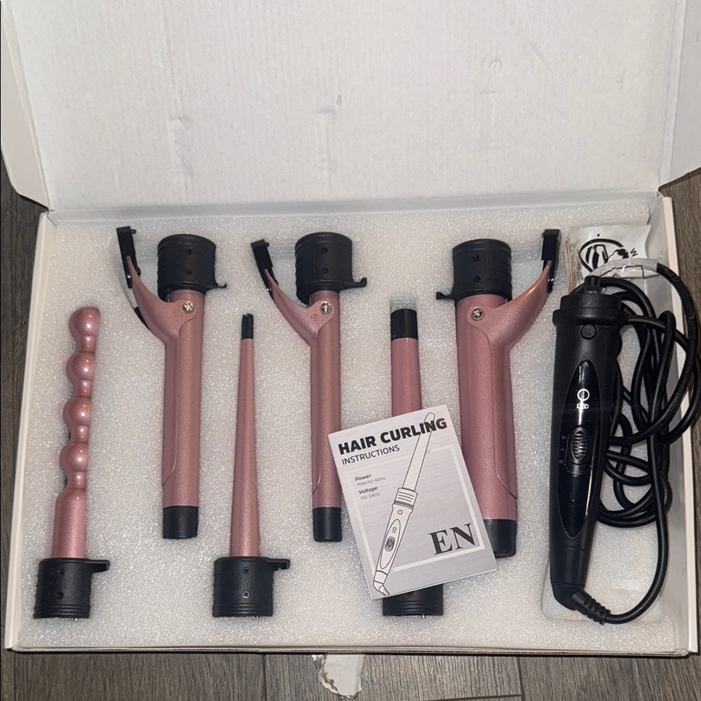Amazon Pink Hair Curling Set